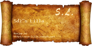 Sós Lilla névjegykártya