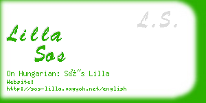 lilla sos business card